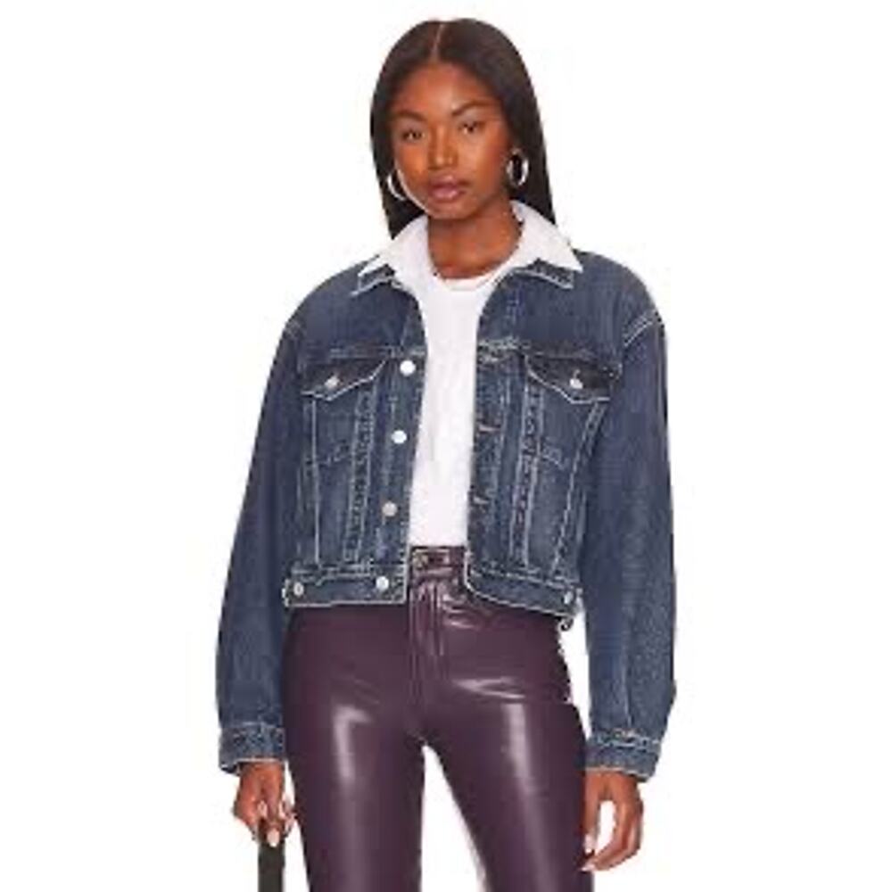 AGOLDE Shrunken Charli Jean Denim Jacket in Filter M